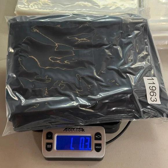 OAT New York Black High Rise Wide Leg Raw Hem Pants P0004-SJMX Size 2/26 - Picture 15 of 15